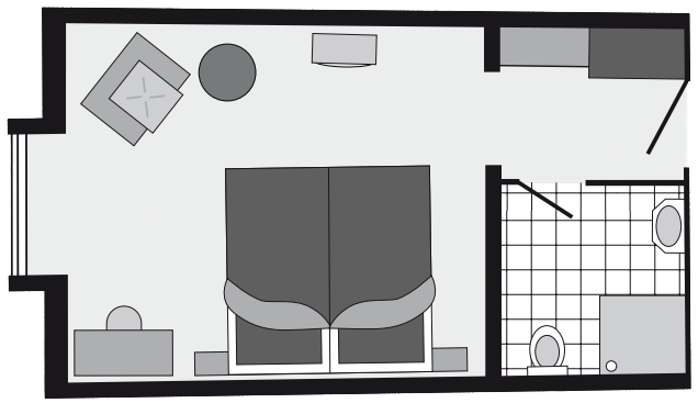 Doppelzimmer Moselseite Grundriss